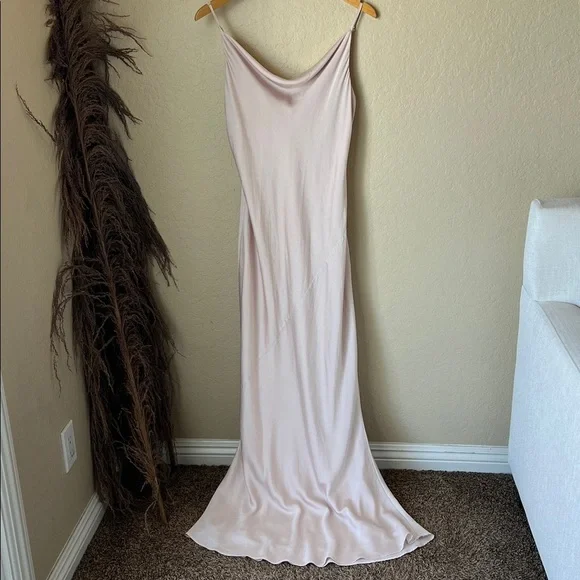 Shona joy ivory  satin luxe bias cowl neck maxi slip dress - Picture 2 of 16